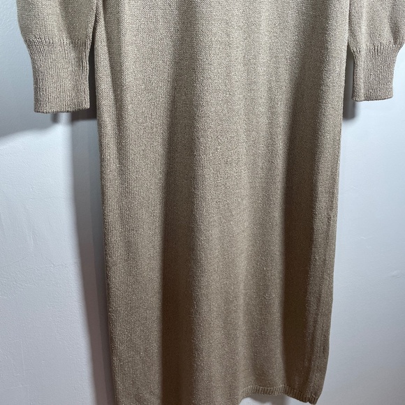 VTG CAROLE M. STUDIO Cocktail Dress Beige Size S Rayon Angora Rabbit Hair - Picture 15 of 15